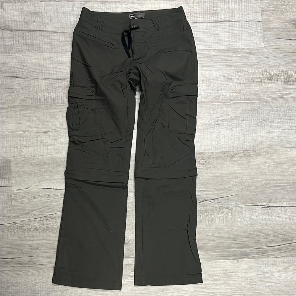 REI Women's Olive convertible Pants sz 2P inseam 28.5